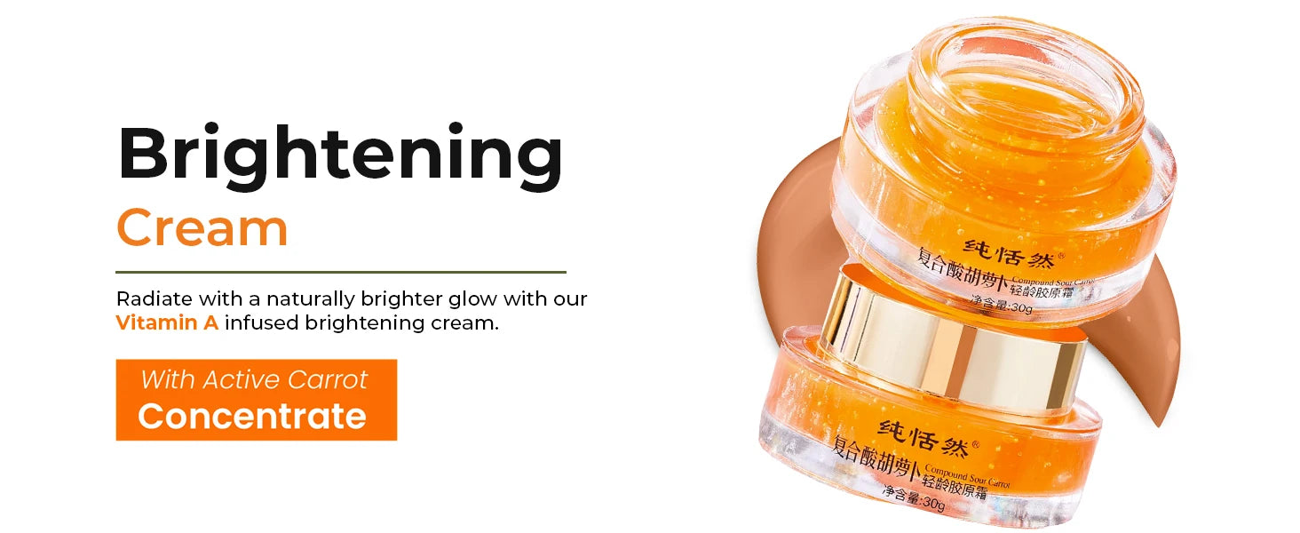 Carrot Facial Skin Care Set Carrot Serum Moisturizing Remove Dryness Fine Lines Whitening Brighten Face Anti-Aging Essence